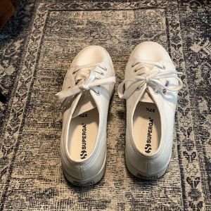 Superga white 2730 COTU SHOE size US 7, EU 37.5.